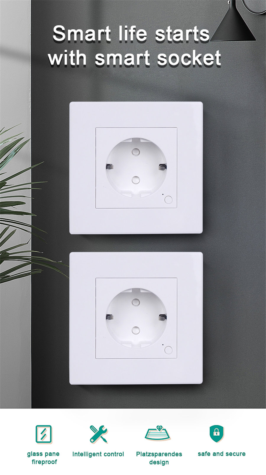 Tuya WiFi Smart in wall socket with power meter1